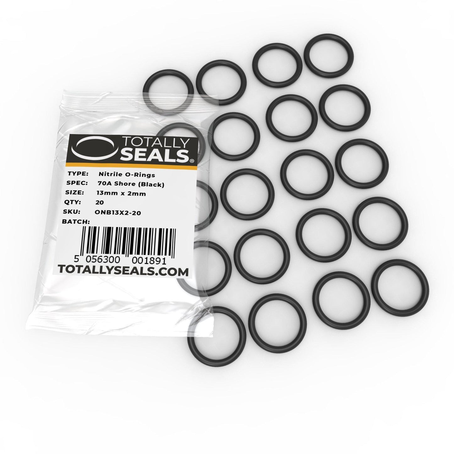 13mm x 2mm (17mm OD) Nitrile O-Rings - Totally Seals®