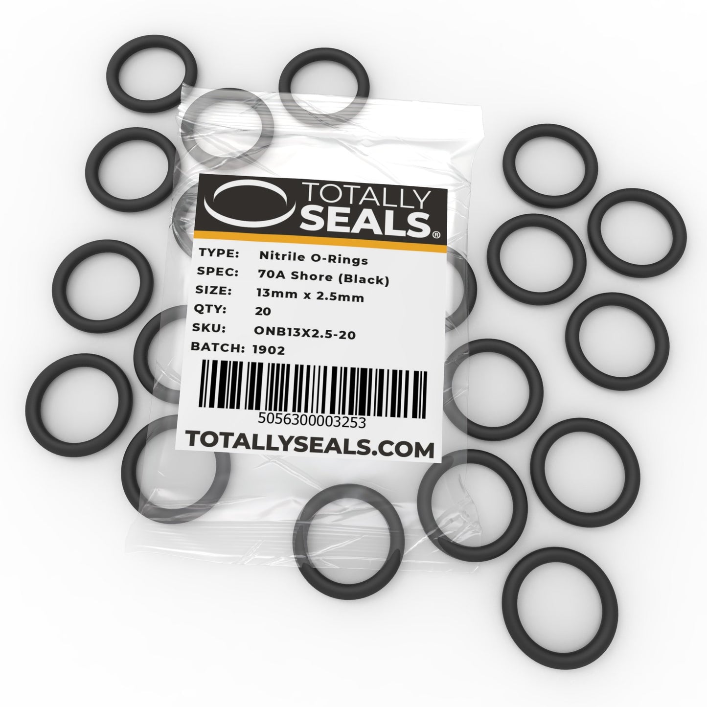 13mm x 2.5mm (18mm OD) Nitrile O-Rings - Totally Seals®