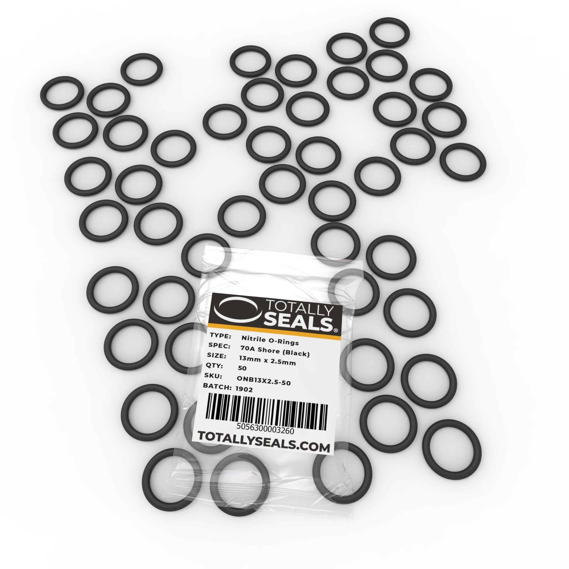13mm x 2.5mm (18mm OD) Nitrile O-Rings - Totally Seals®