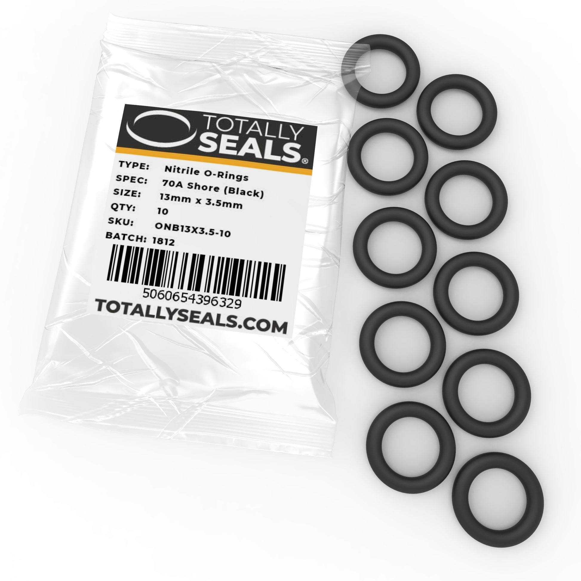 13mm x 3.5mm (20mm OD) Nitrile O-Rings - Totally Seals®