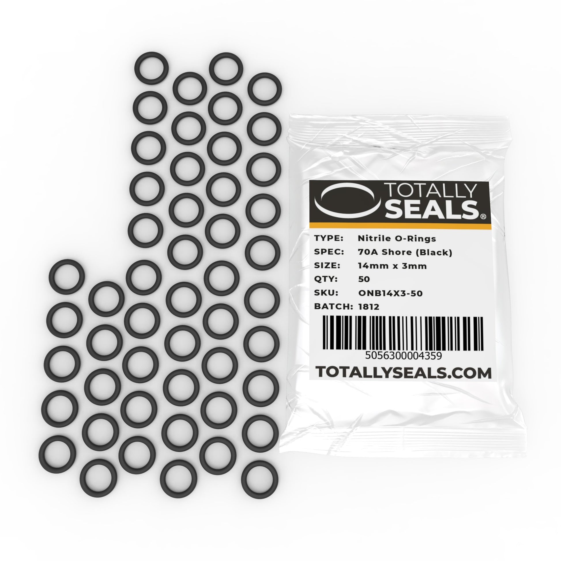 14mm x 3mm (20mm OD) Nitrile O-Rings - Totally Seals®