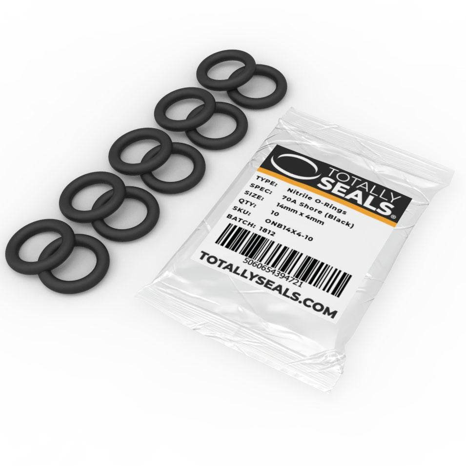 American Buna-70 O-Ring – 14mm ID X 22mm OD X 4mm Thick, Quantity 2
