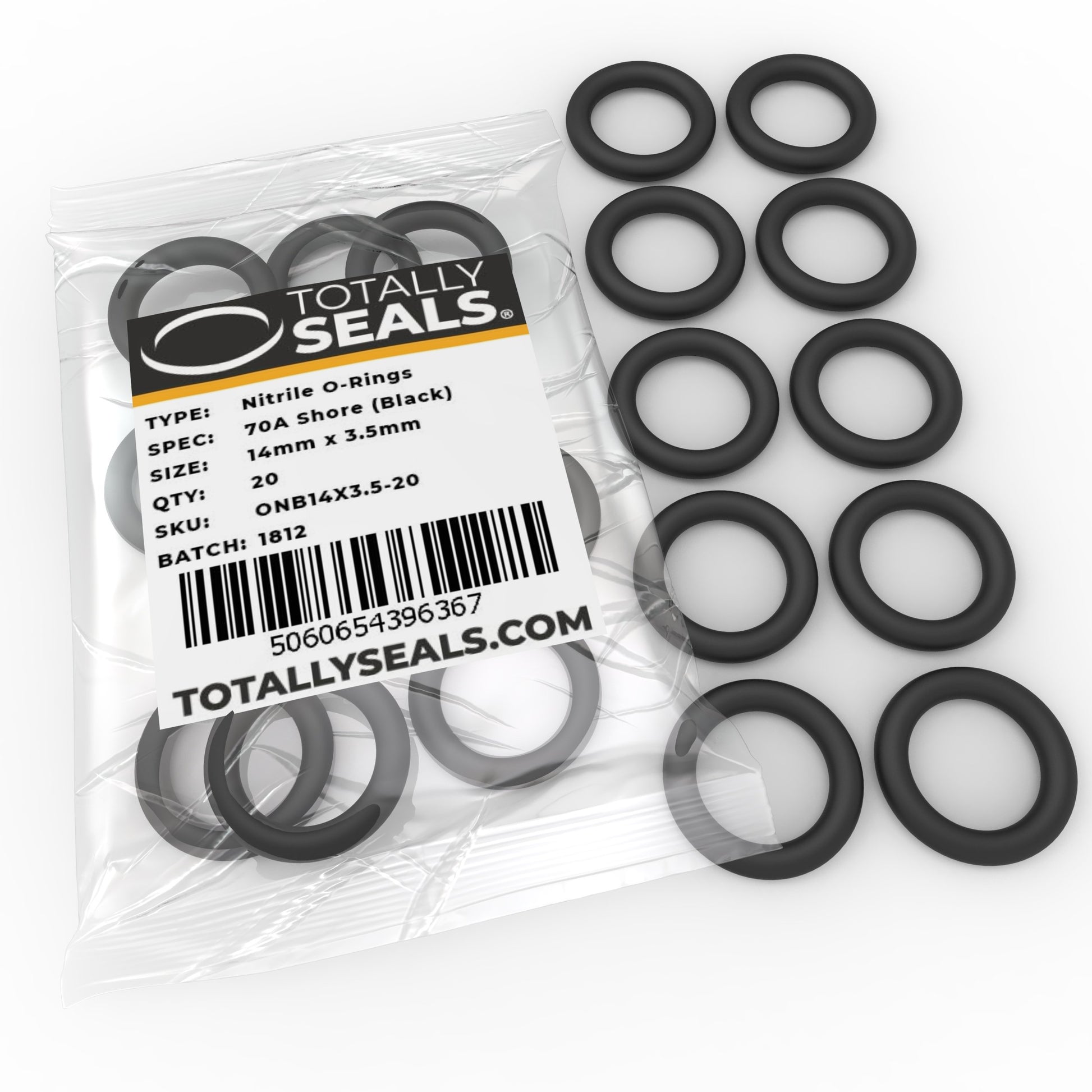14mm x 3.5mm (21mm OD) Nitrile O-Rings - Totally Seals®