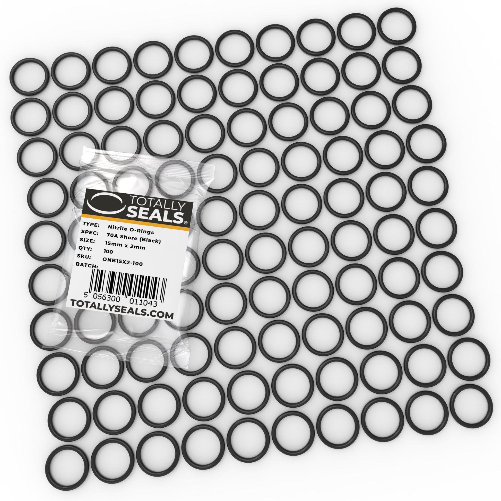 15mm x 2mm (19mm OD) Nitrile O-Rings - Totally Seals®