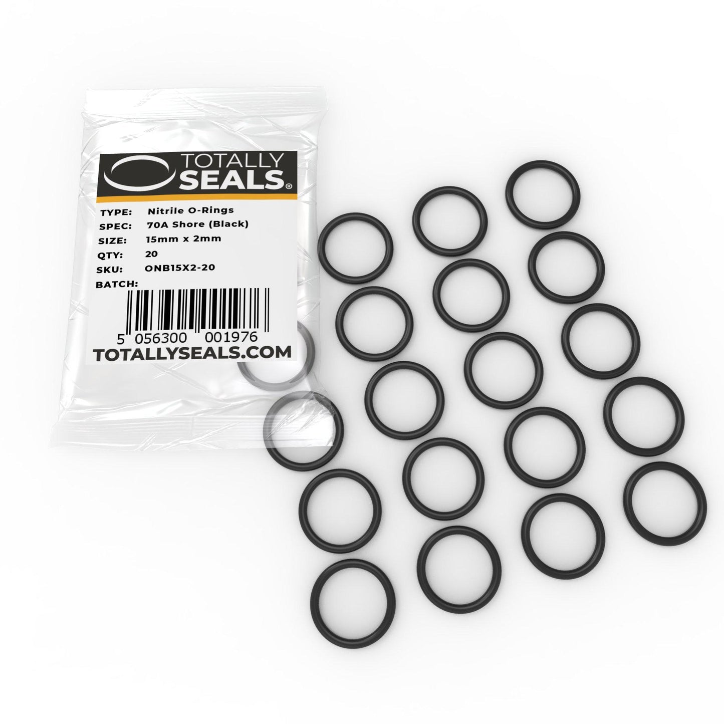 15mm x 2mm (19mm OD) Nitrile O-Rings - Totally Seals®