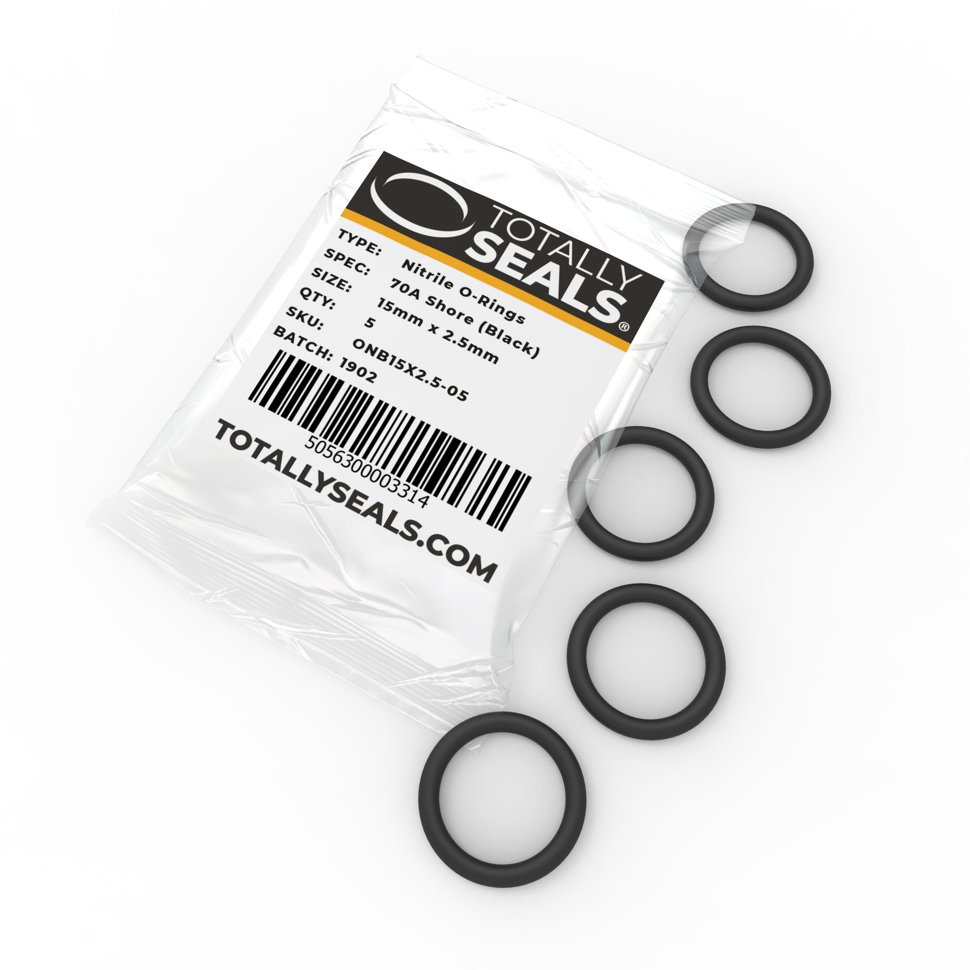 15mm x 2.5mm (20mm OD) Nitrile O-Rings - Totally Seals®