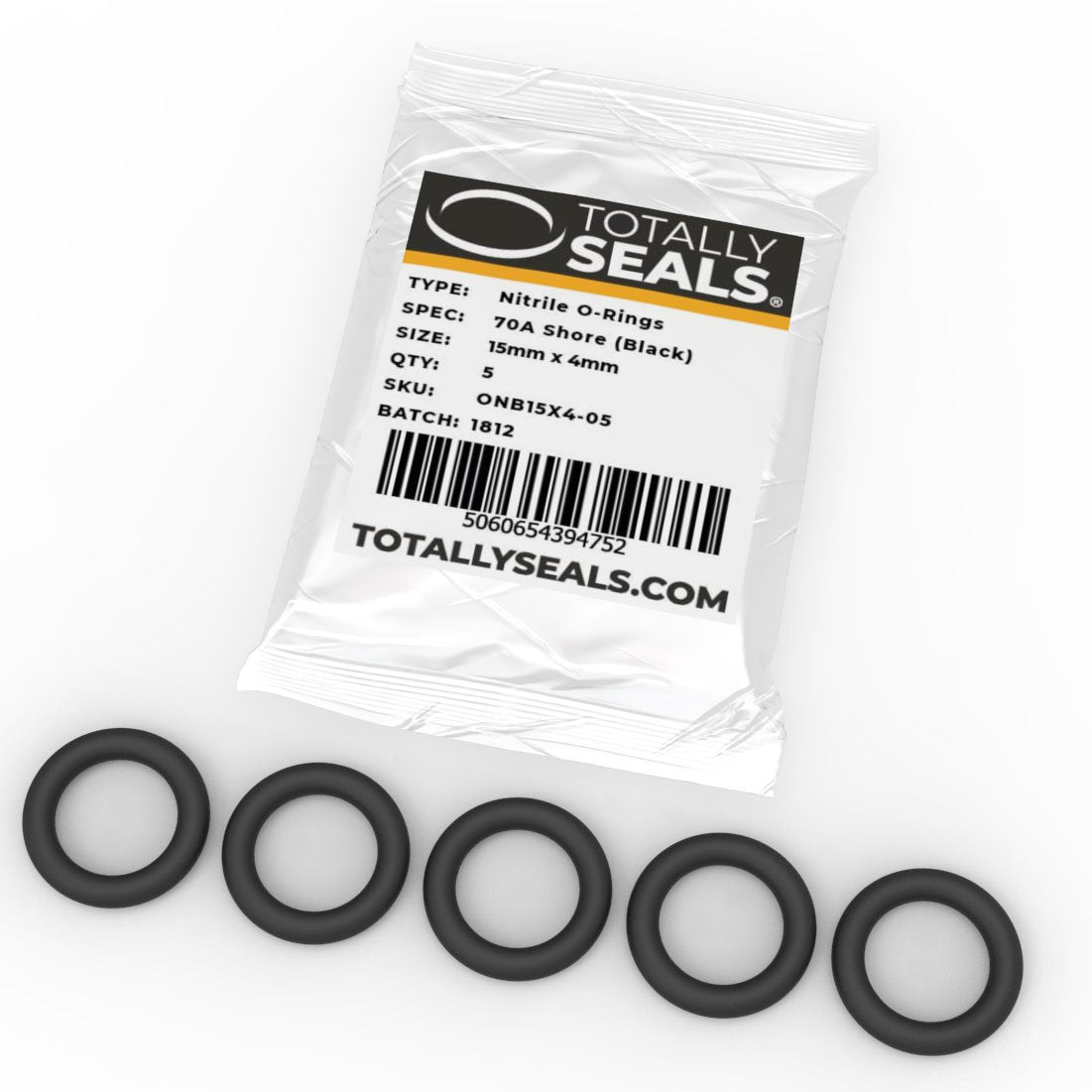 15mm x 4mm (23mm OD) Nitrile O-Rings - Totally Seals®
