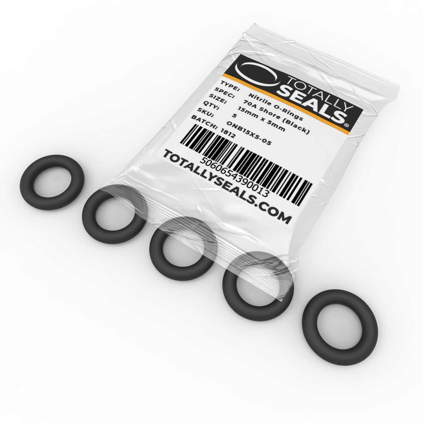 15mm x 5mm (25mm OD) Nitrile O-Rings - Totally Seals®