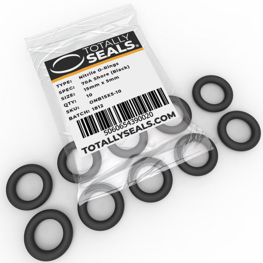 15mm x 5mm (25mm OD) Nitrile O-Rings - Totally Seals®