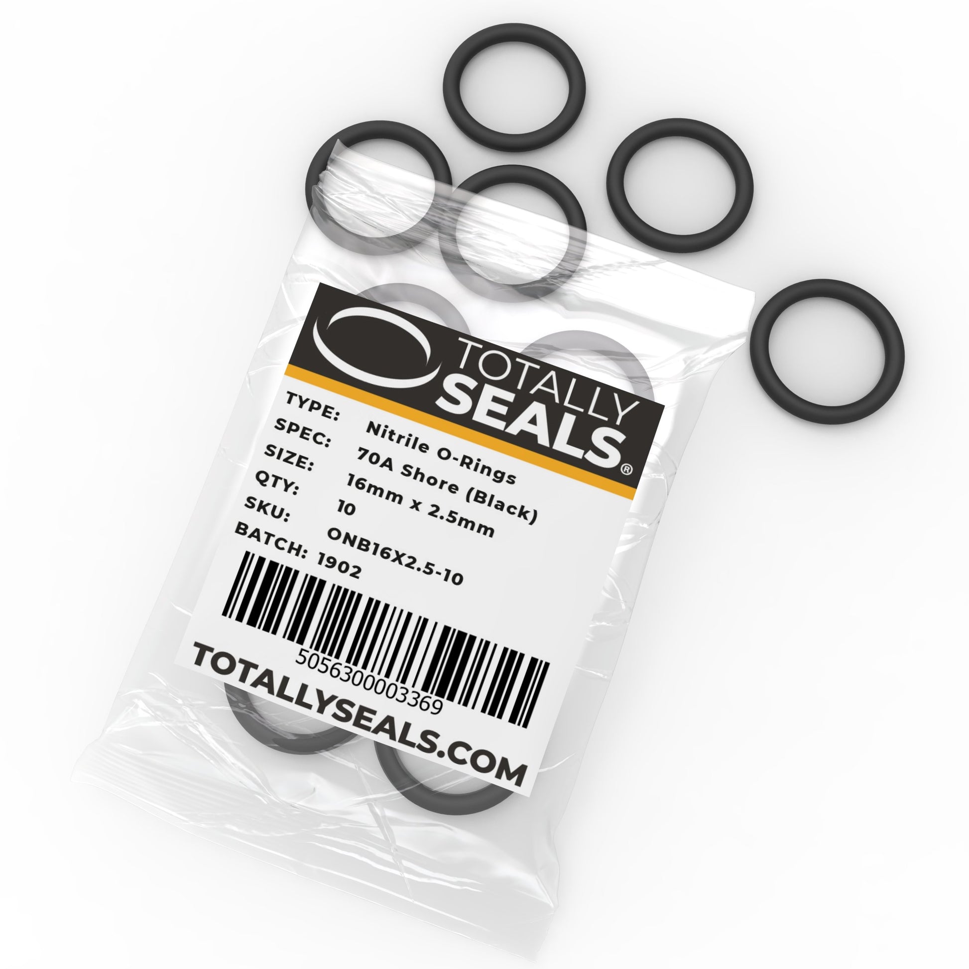 16mm x 2.5mm (21mm OD) Nitrile O-Rings - Totally Seals®