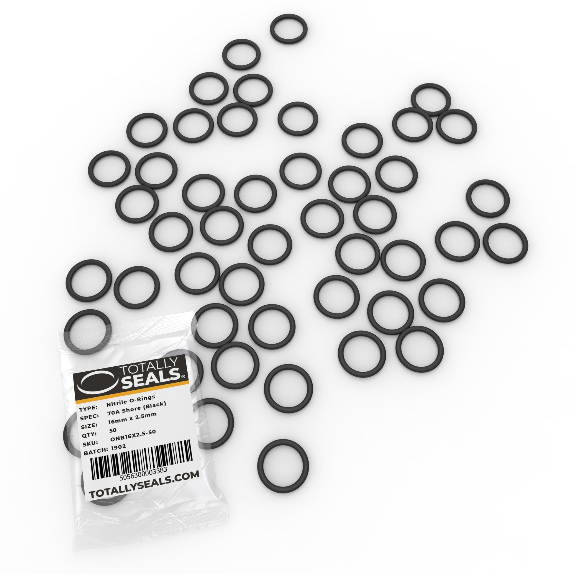 16mm x 2.5mm (21mm OD) Nitrile O-Rings - Totally Seals®