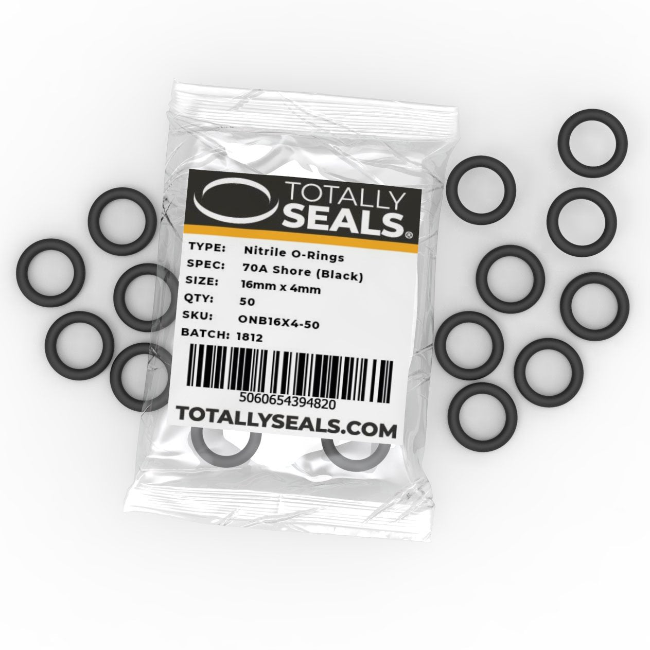 16mm x 4mm (24mm OD) Nitrile O-Rings - Totally Seals®