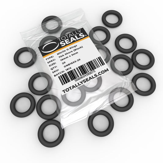 16mm x 5mm (26mm OD) Nitrile O-Rings - Totally Seals®