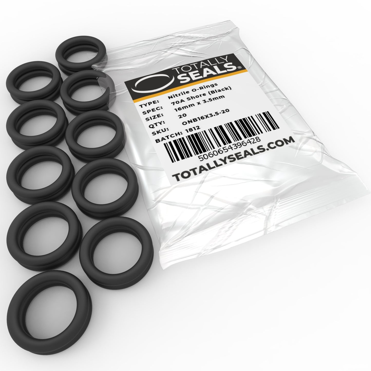 16mm x 3.5mm (23mm OD) Nitrile O-Rings - Totally Seals®