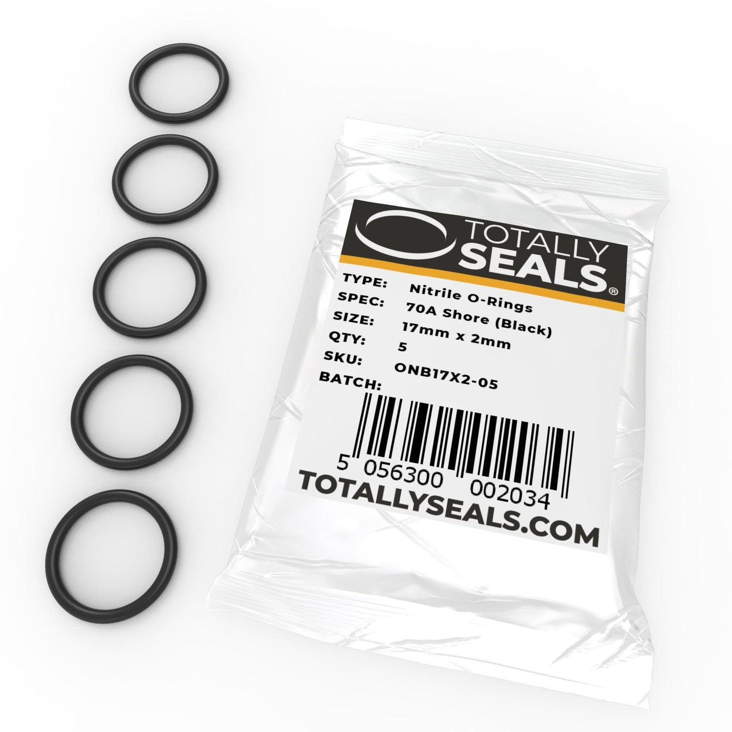 17mm x 2mm (21mm OD) Nitrile O-Rings - Totally Seals®