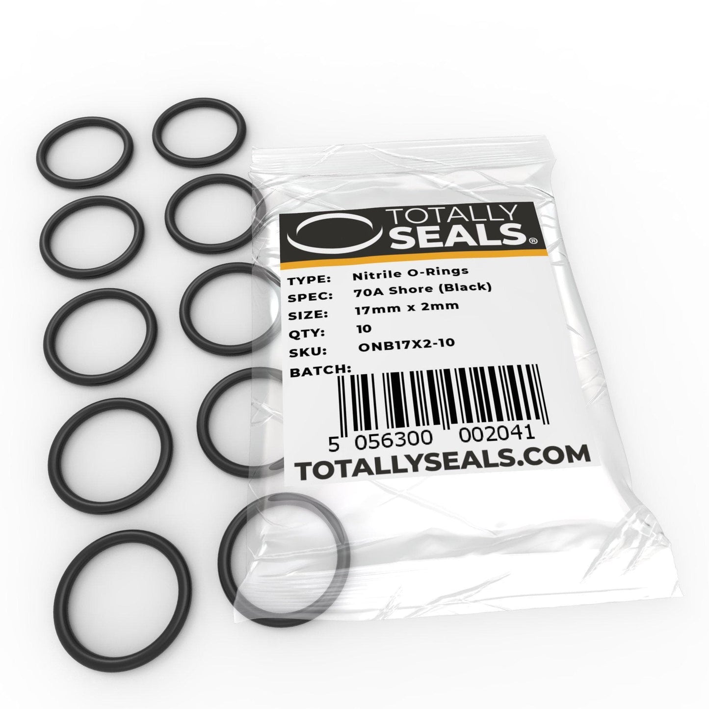 17mm x 2mm (21mm OD) Nitrile O-Rings - Totally Seals®