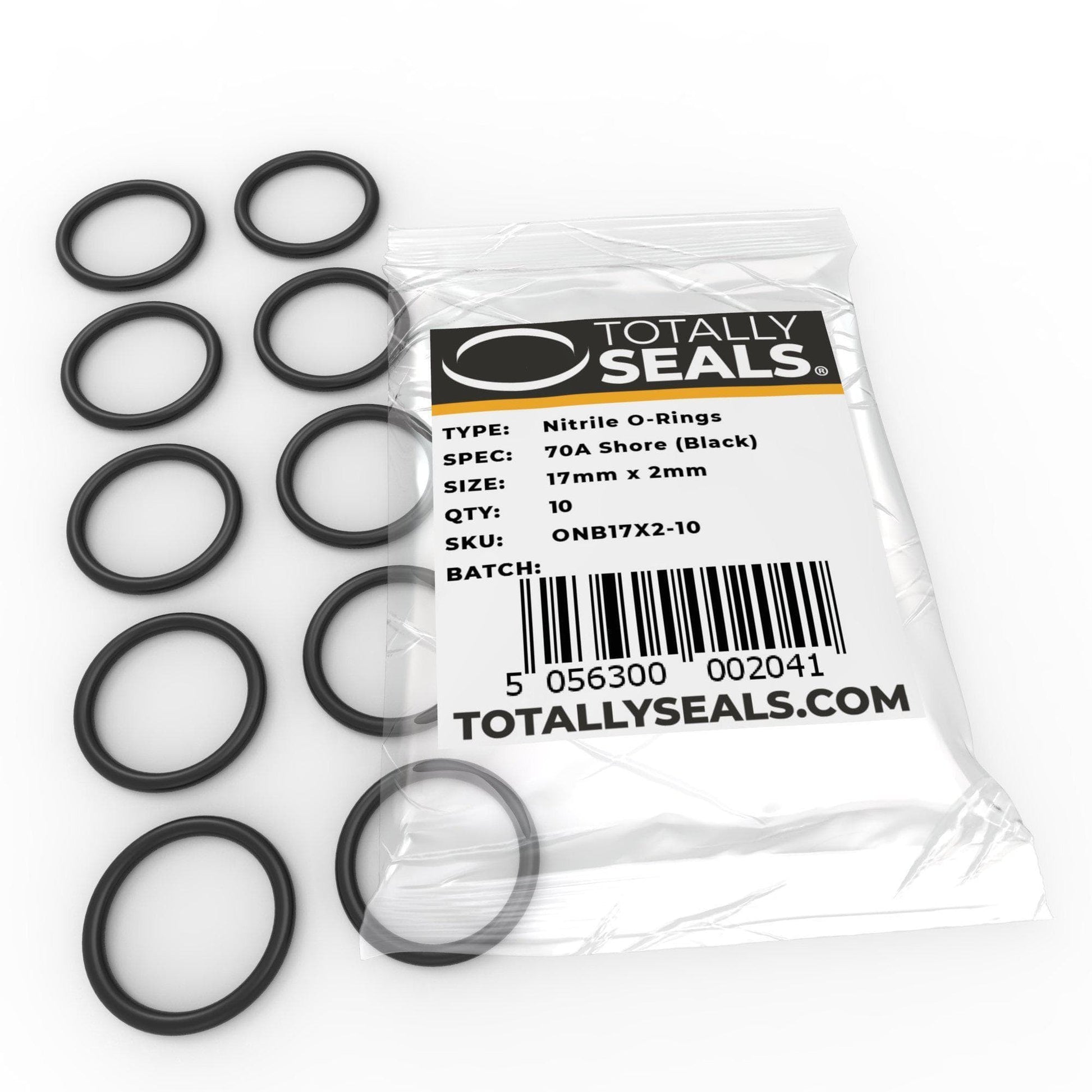 17mm x 2mm (21mm OD) Nitrile O-Rings - Totally Seals®