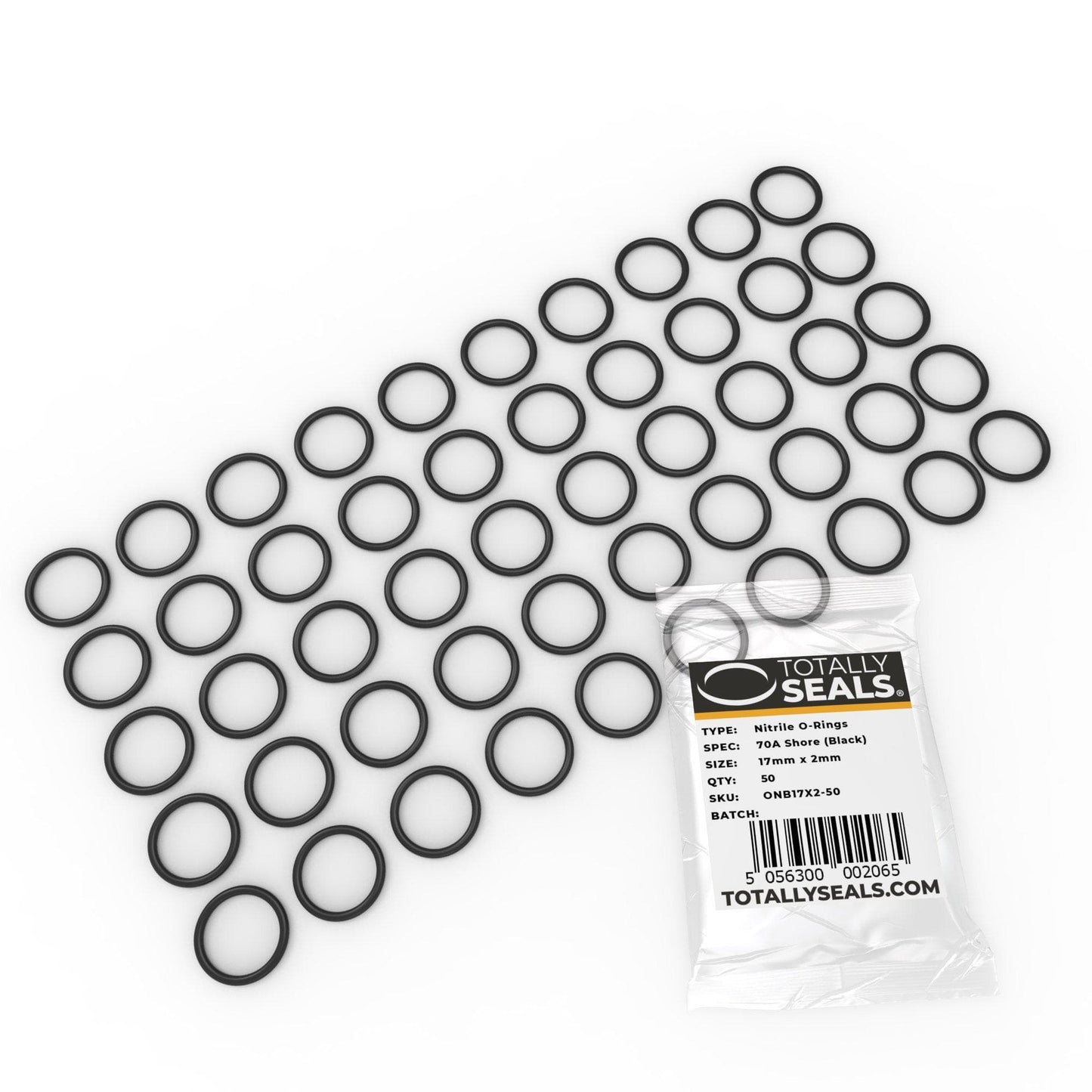 17mm x 2mm (21mm OD) Nitrile O-Rings - Totally Seals®