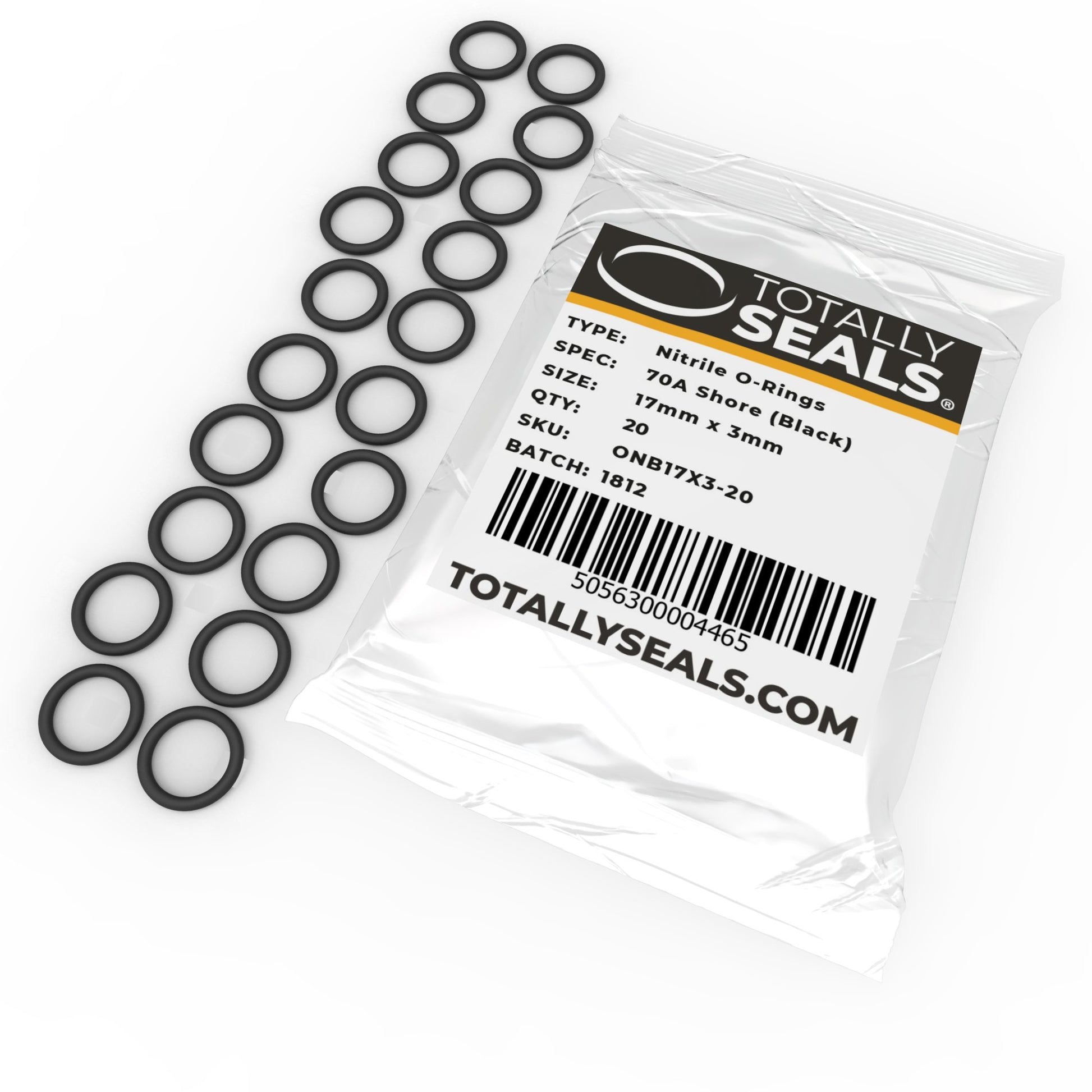 17mm x 3mm (23mm OD) Nitrile O-Rings - Totally Seals®