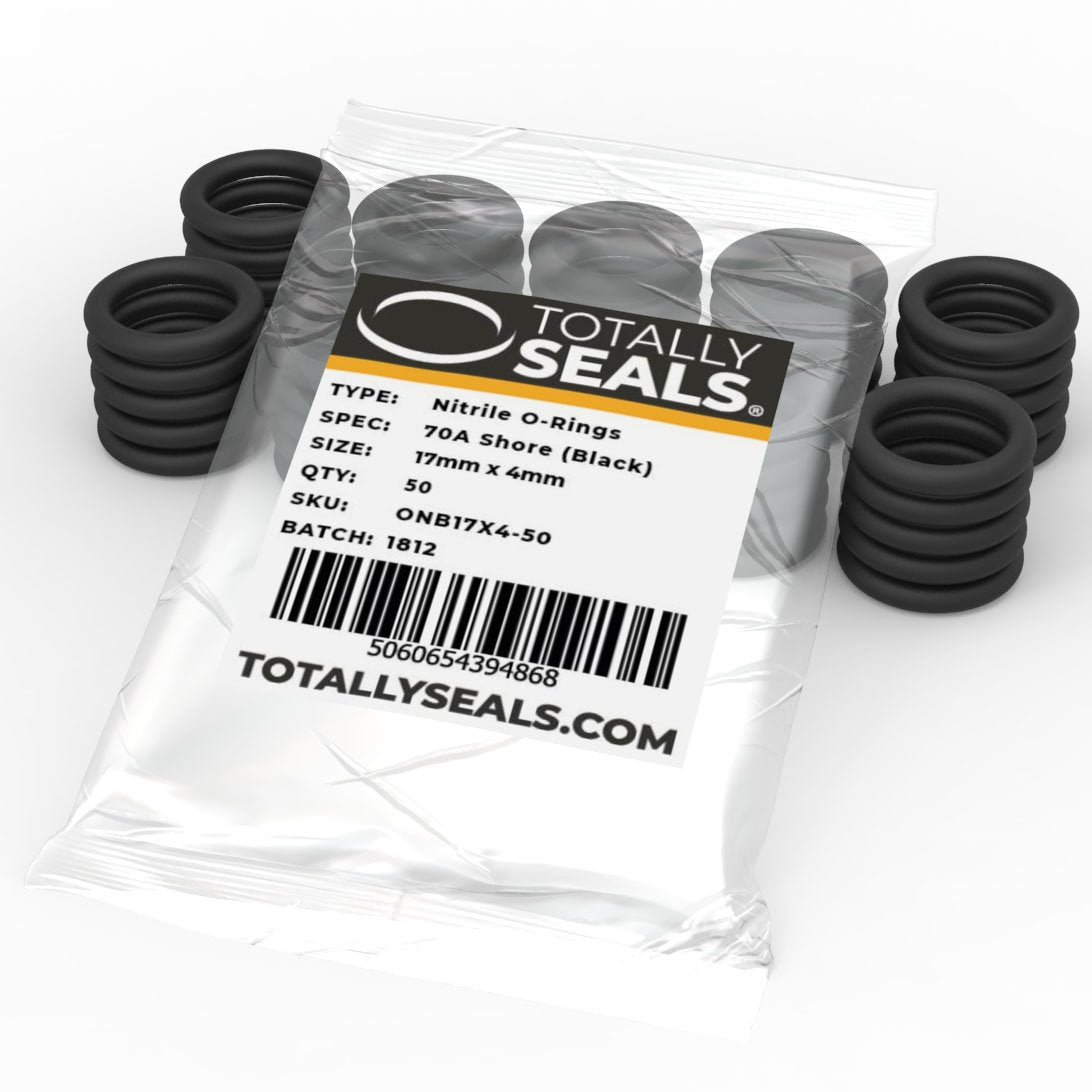 17mm x 4mm (25mm OD) Nitrile O-Rings - Totally Seals®
