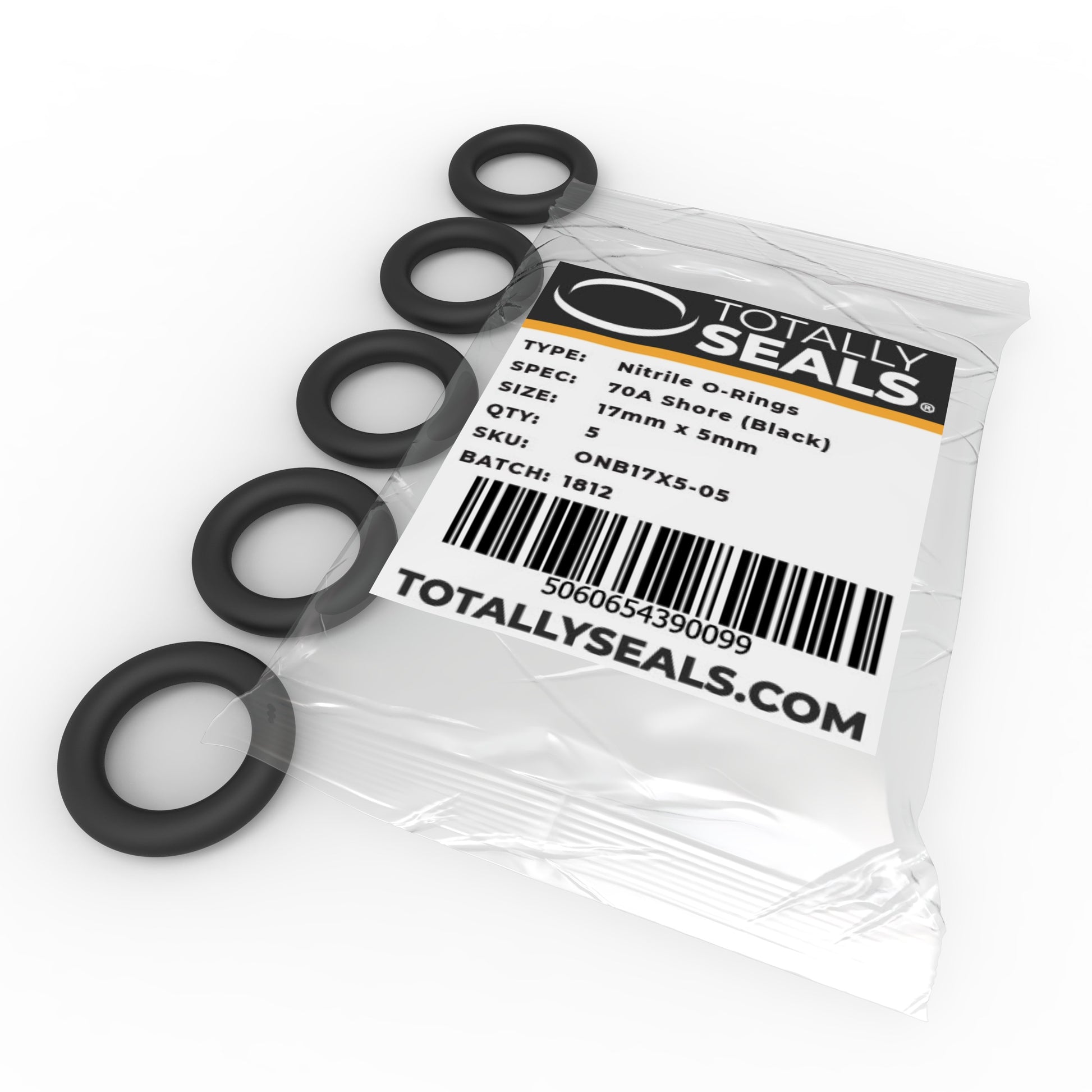 17mm x 5mm (27mm OD) Nitrile O-Rings - Totally Seals®