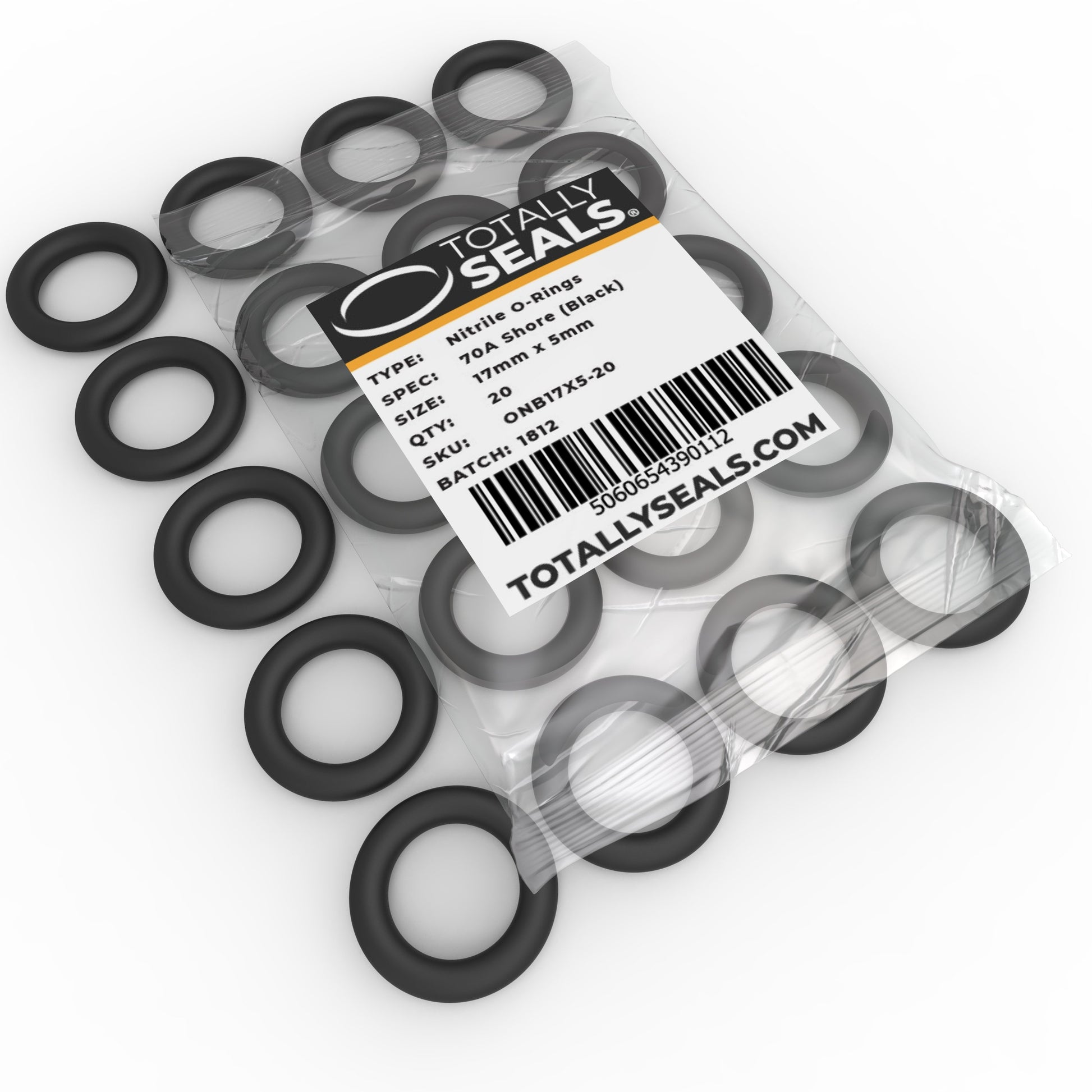 17mm x 5mm (27mm OD) Nitrile O-Rings - Totally Seals®