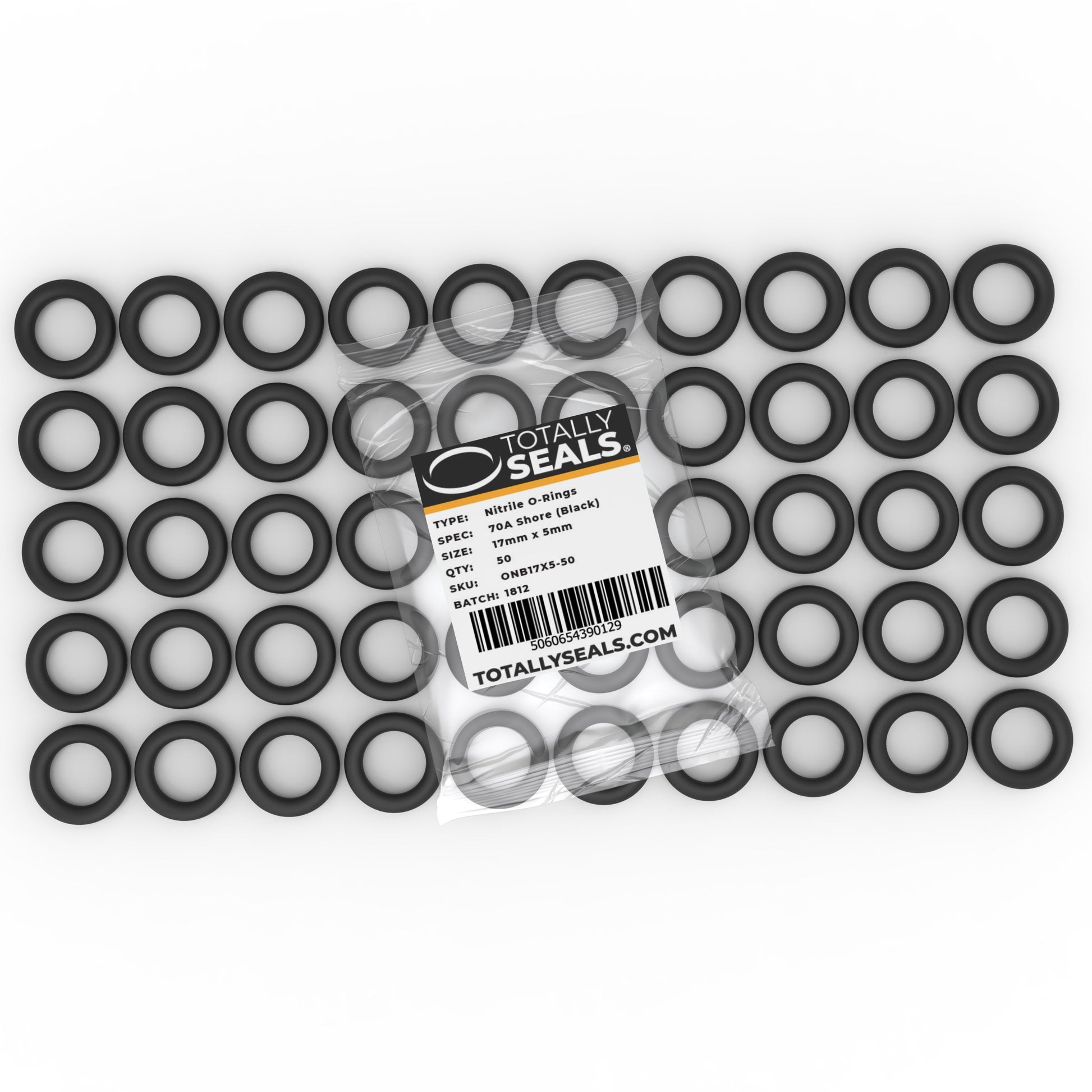 17mm x 5mm (27mm OD) Nitrile O-Rings - Totally Seals®