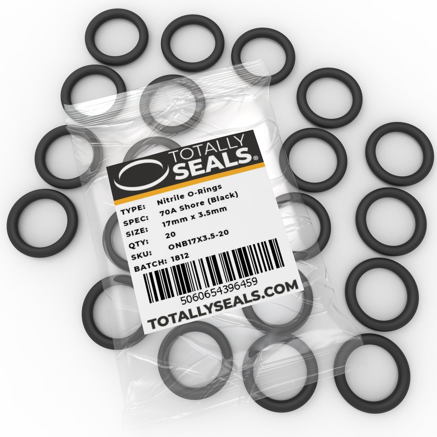 17mm x 3.5mm (24mm OD) Nitrile O-Rings - Totally Seals®
