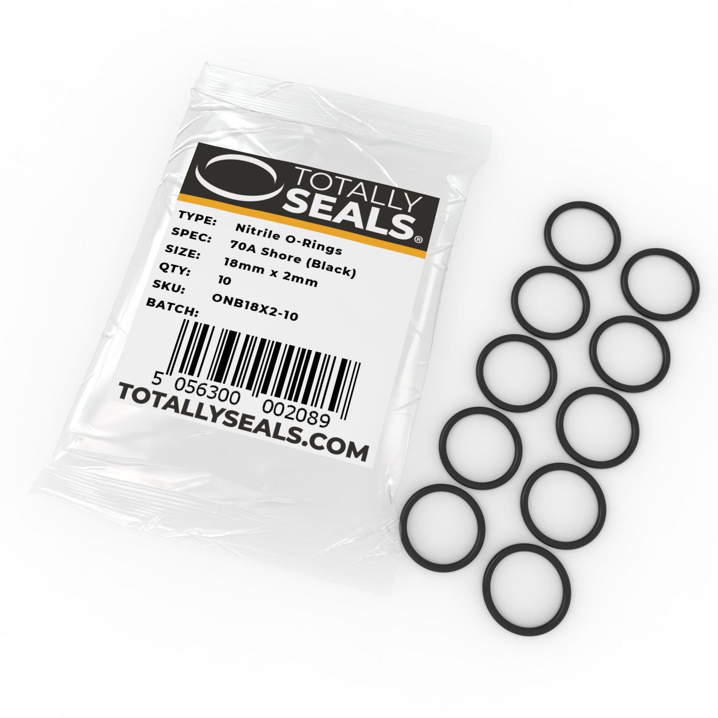 18mm x 2mm (22mm OD) Nitrile O-Rings - Totally Seals®