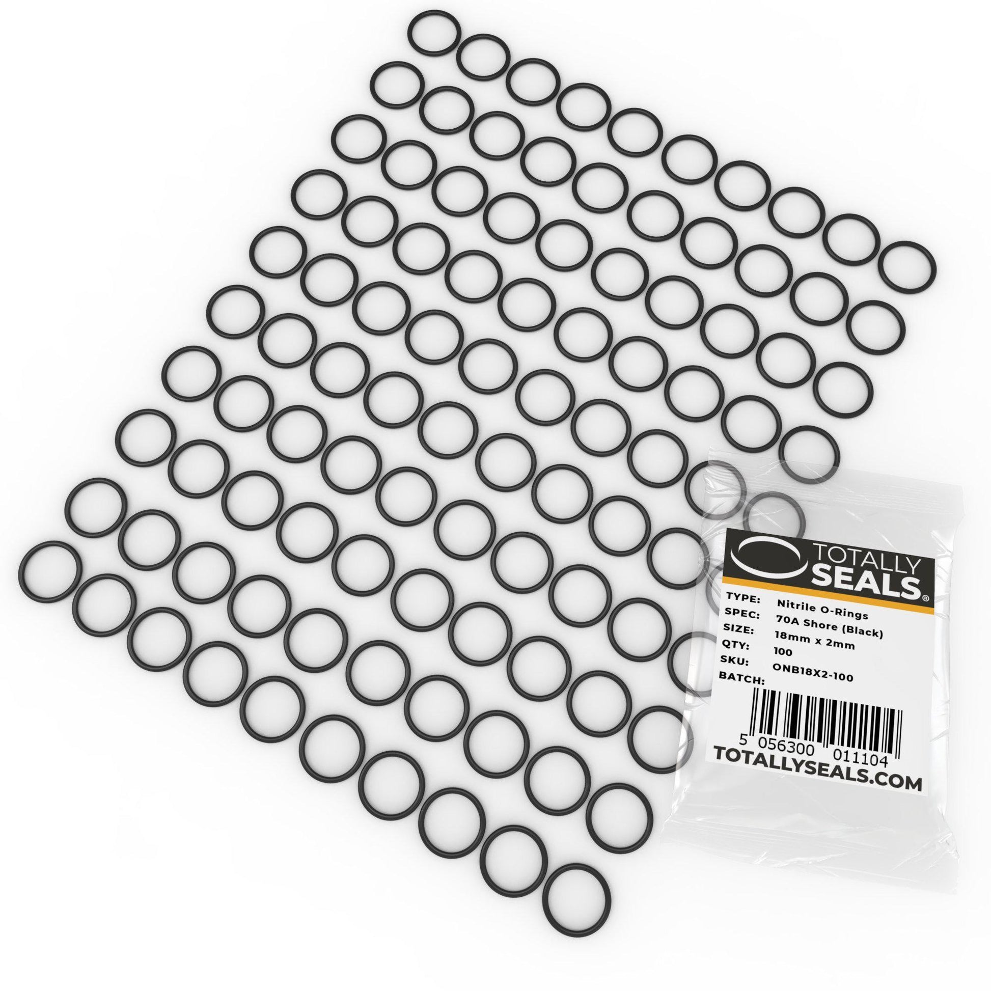 18mm x 2mm (22mm OD) Nitrile O-Rings - Totally Seals®