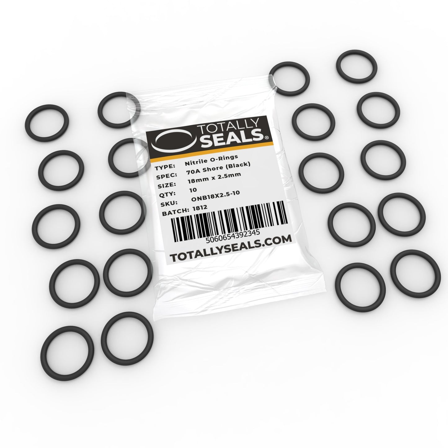 18mm x 2.5mm (23mm OD) Nitrile O-Rings - Totally Seals®