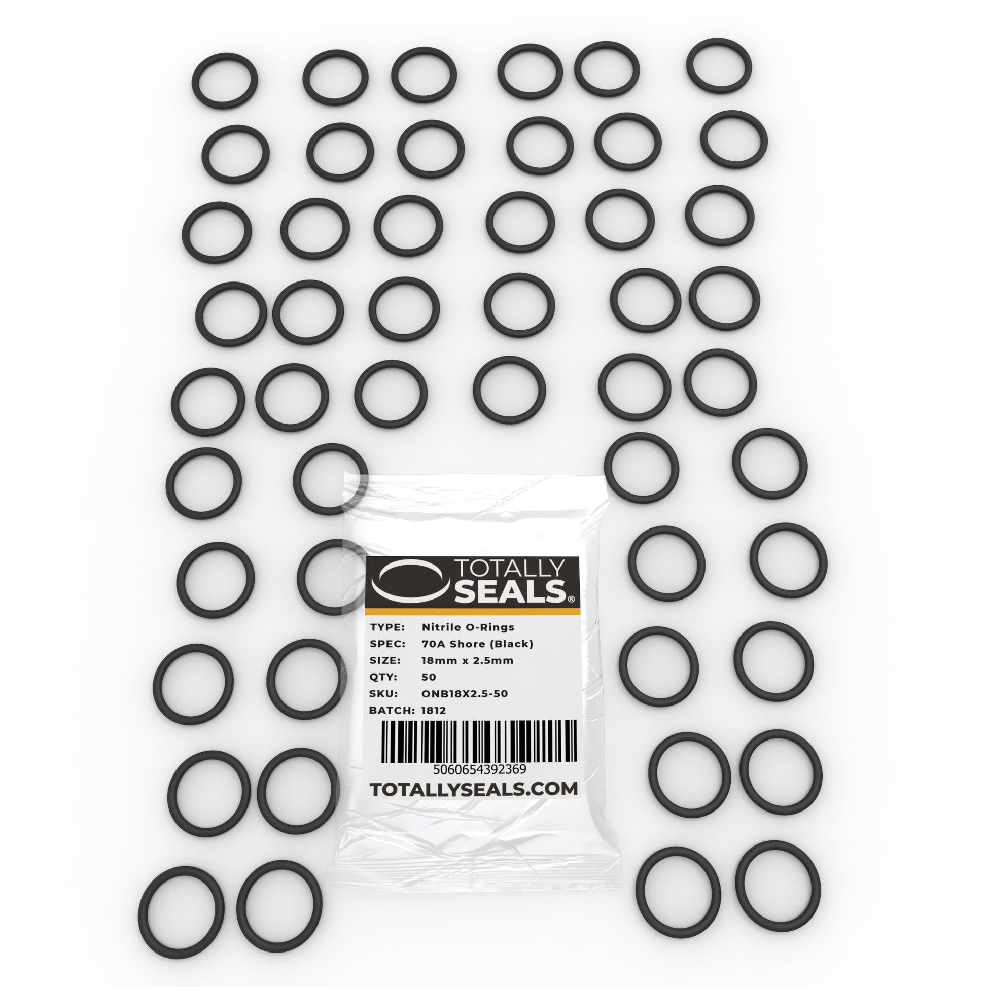 18mm x 2.5mm (23mm OD) Nitrile O-Rings - Totally Seals®