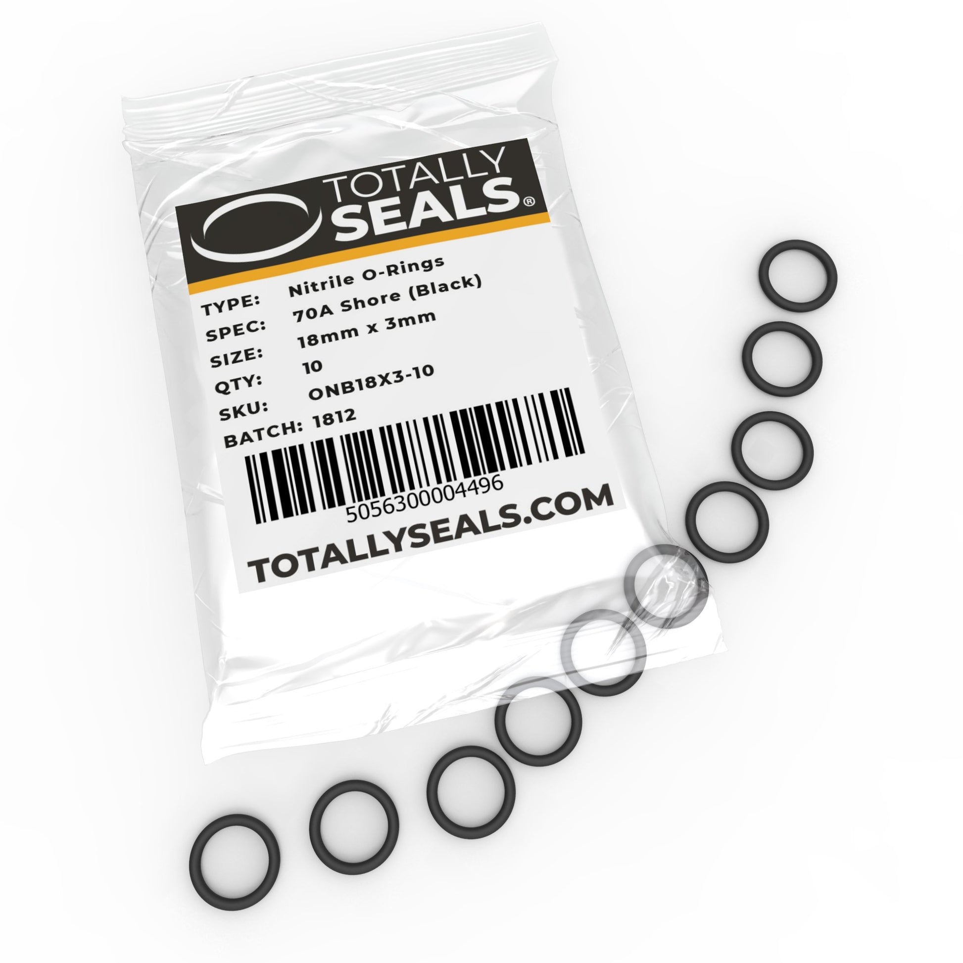 18mm x 3mm (24mm OD) Nitrile O-Rings - Totally Seals®