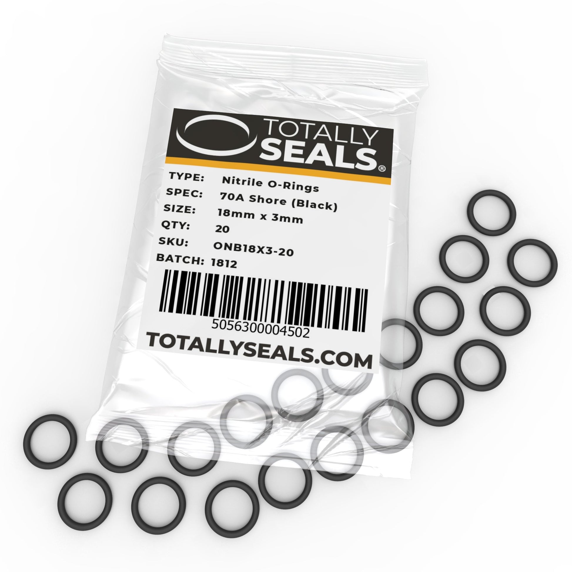 18mm x 3mm (24mm OD) Nitrile O-Rings - Totally Seals®