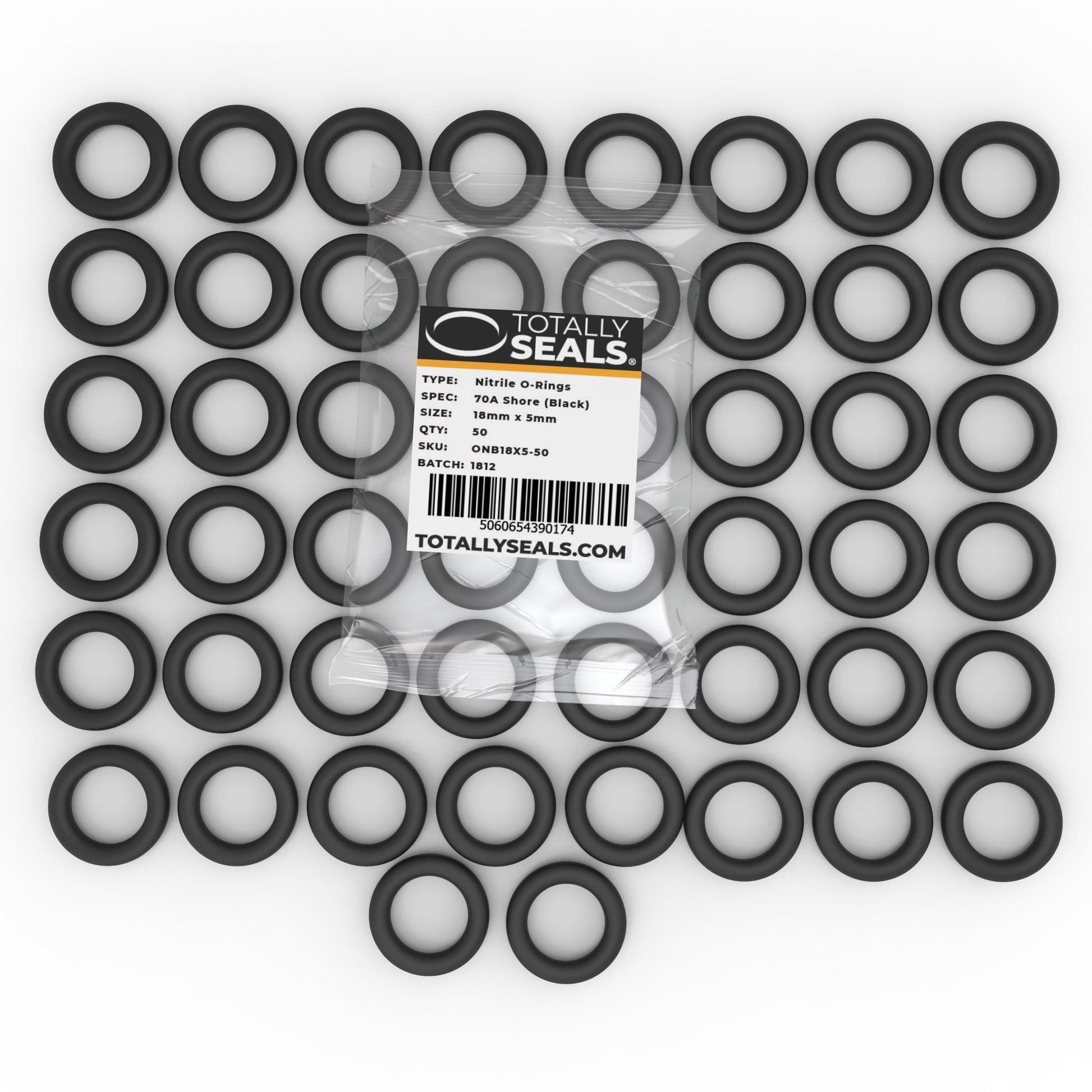 18mm x 5mm (28mm OD) Nitrile O-Rings - Totally Seals®