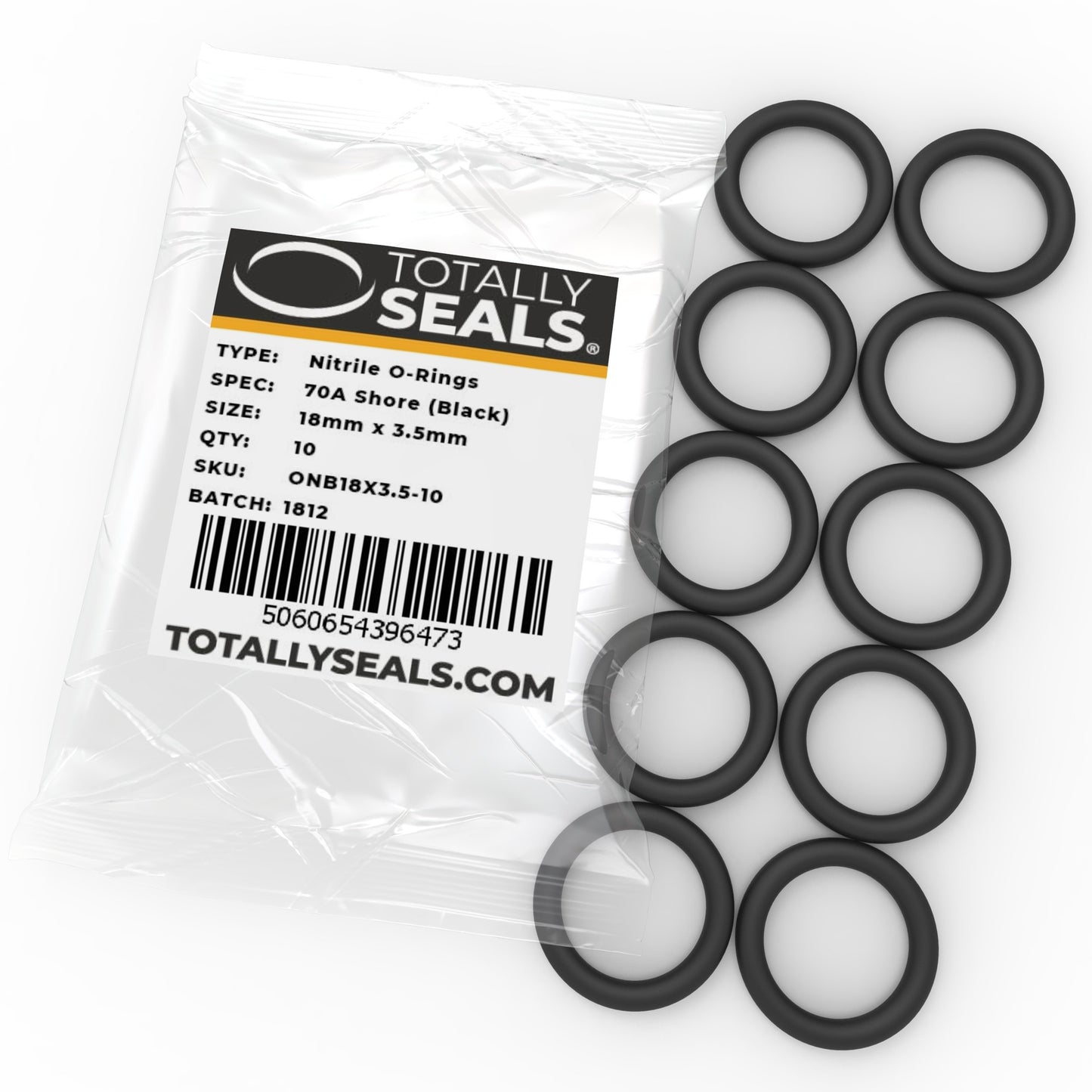 18mm x 3.5mm (25mm OD) Nitrile O-Rings - Totally Seals®