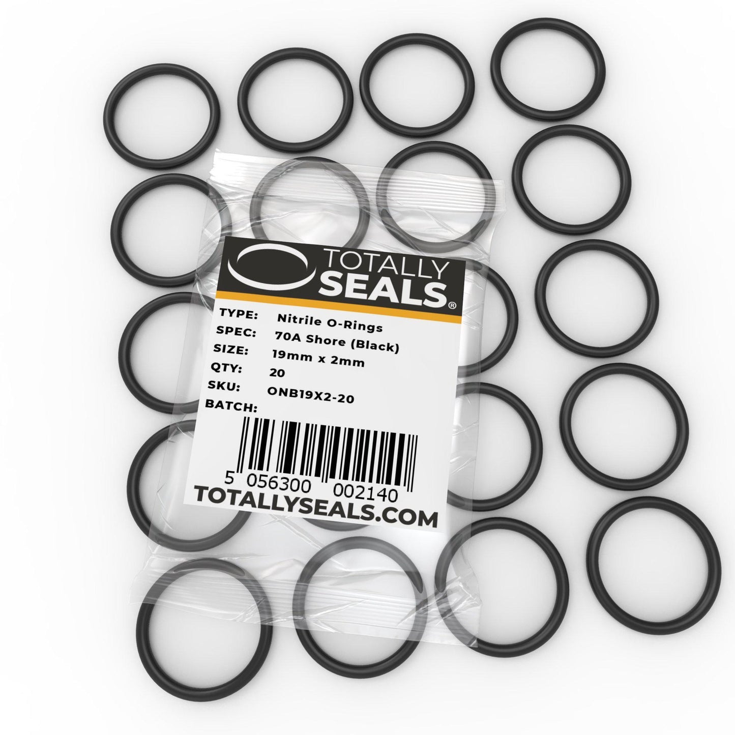 19mm x 2mm (23mm OD) Nitrile O-Rings - Totally Seals®