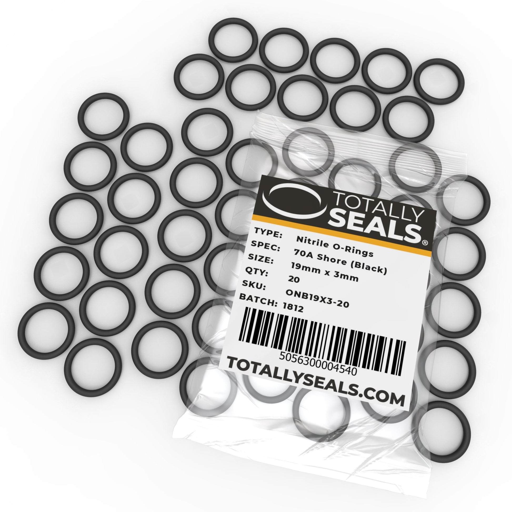 19mm x 3mm (25mm OD) Nitrile O-Rings - Totally Seals®