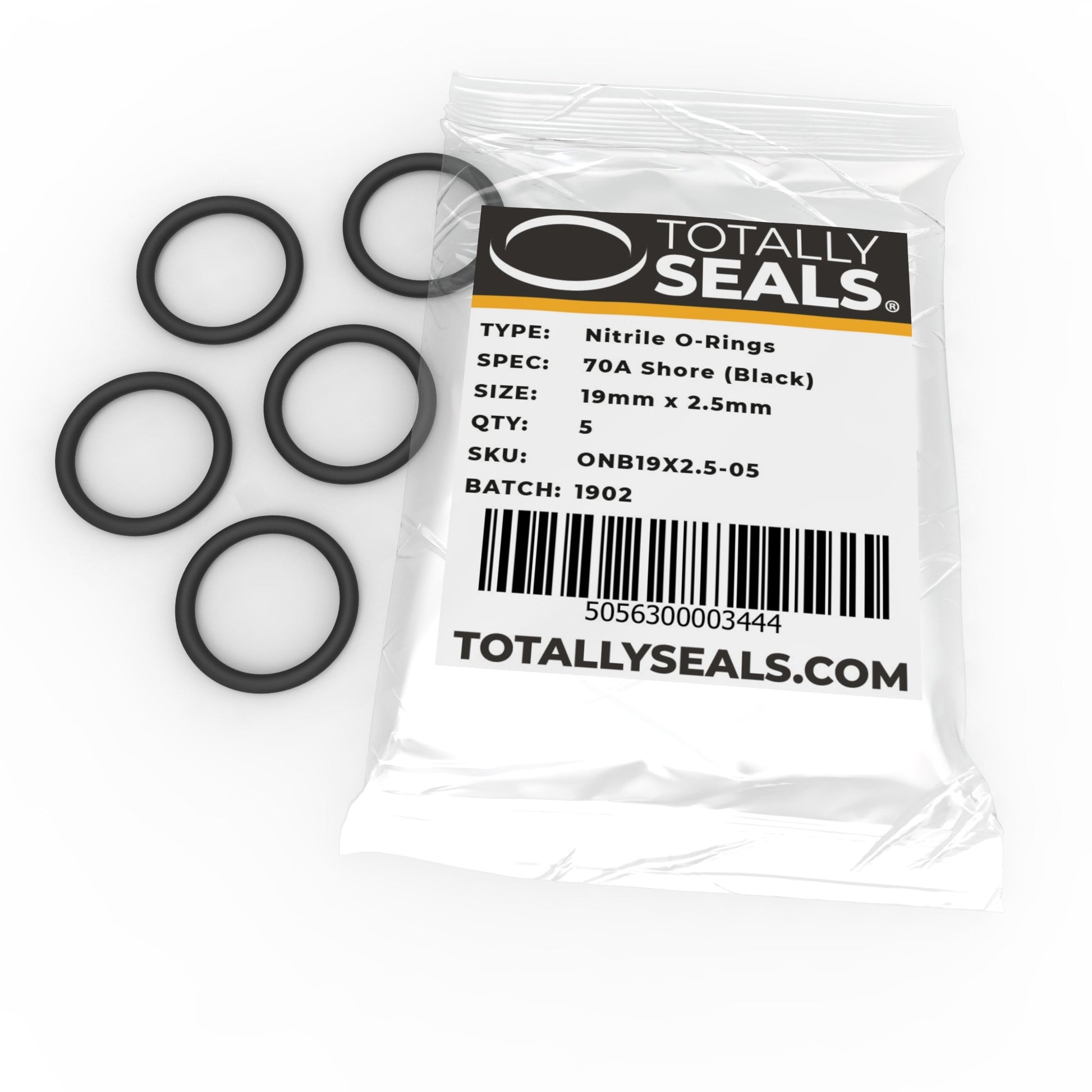 19mm x 2.5mm (24mm OD) Nitrile O-Rings - Totally Seals®
