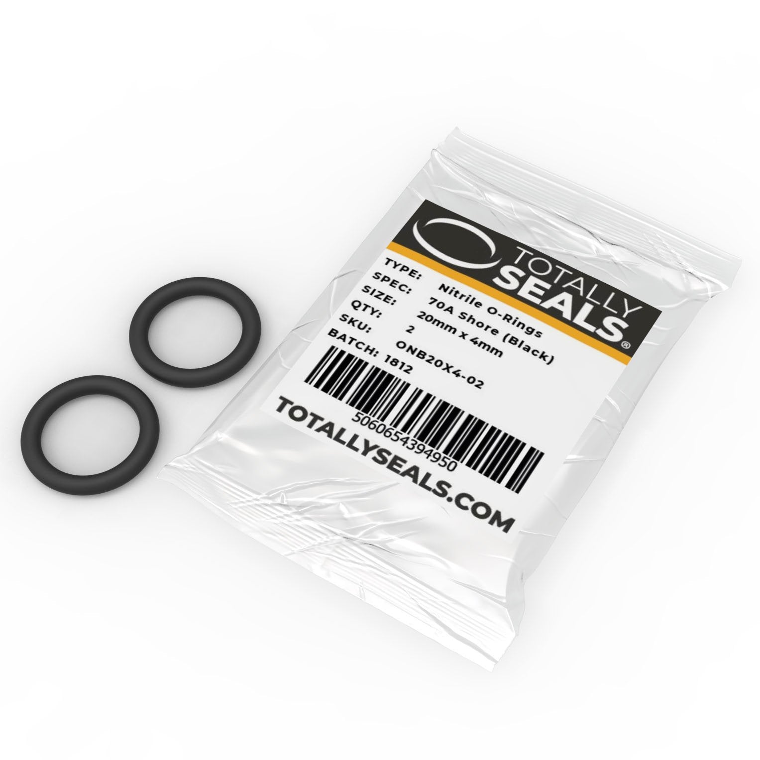 20mm x 4mm (28mm OD) Nitrile O-Rings - Totally Seals®