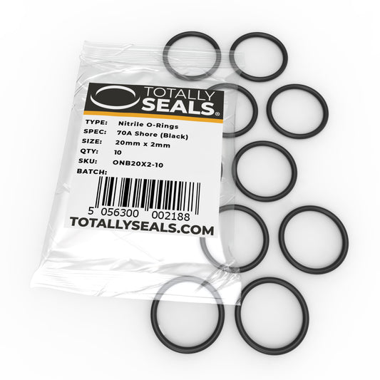 20mm x 2mm (24mm OD) Nitrile O-Rings - Totally Seals®