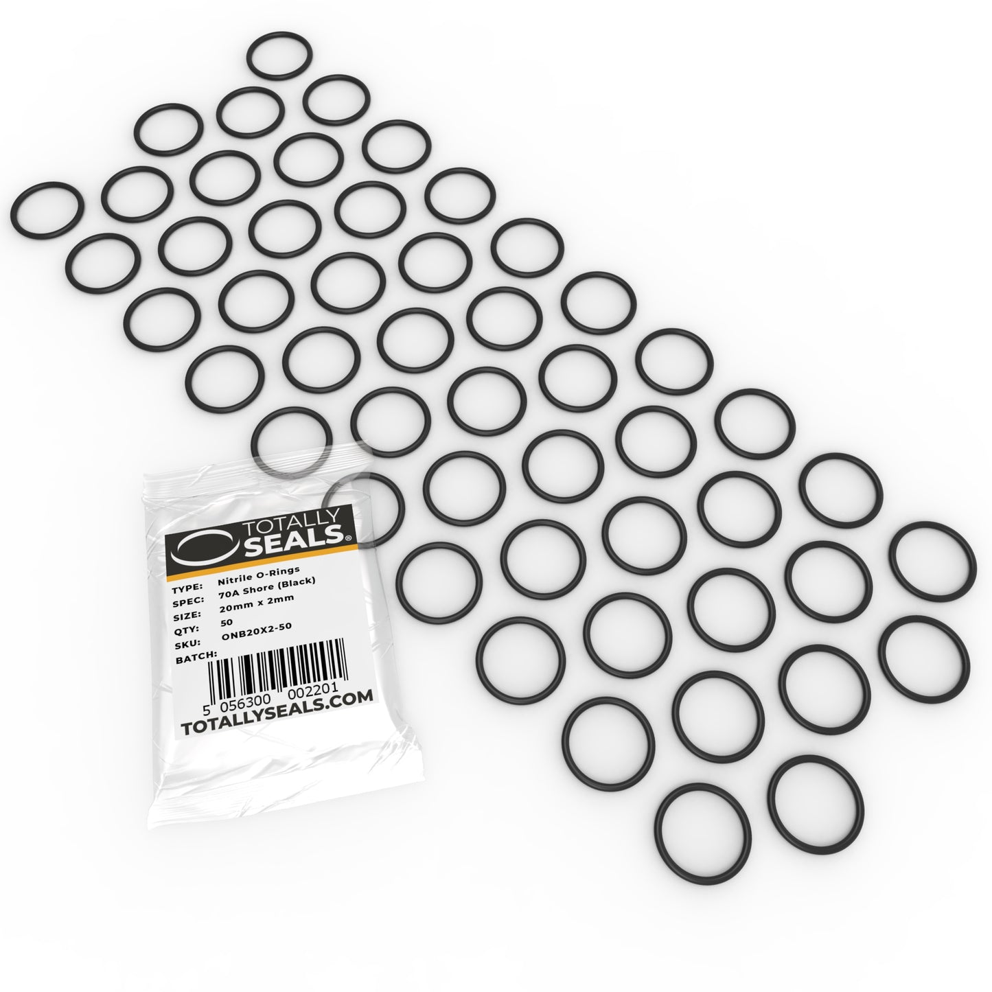 20mm x 2mm (24mm OD) Nitrile O-Rings - Totally Seals®