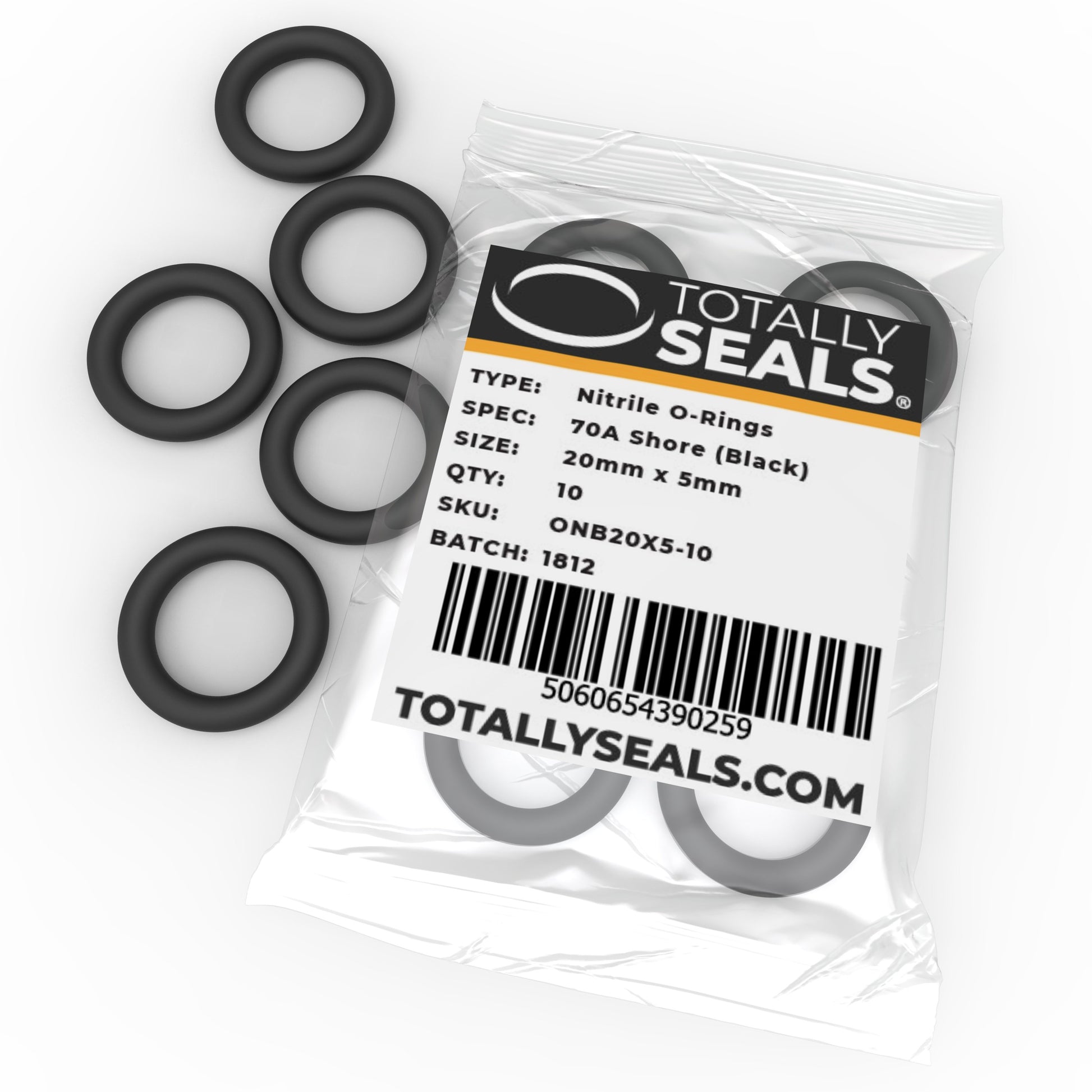 20mm x 5mm (30mm OD) Nitrile O-Rings - Totally Seals®