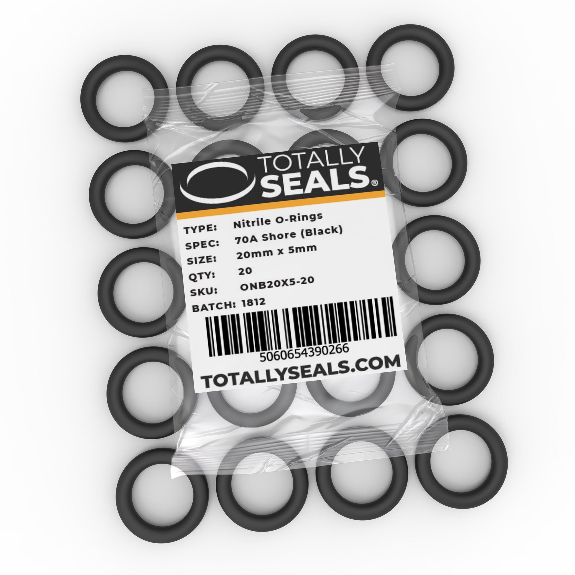 20mm x 5mm (30mm OD) Nitrile O-Rings - Totally Seals®
