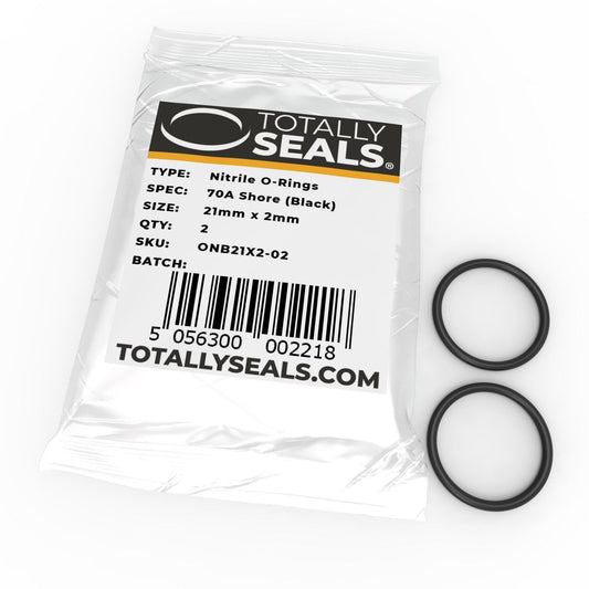 21mm x 2mm (25mm OD) Nitrile O-Rings - Totally Seals®