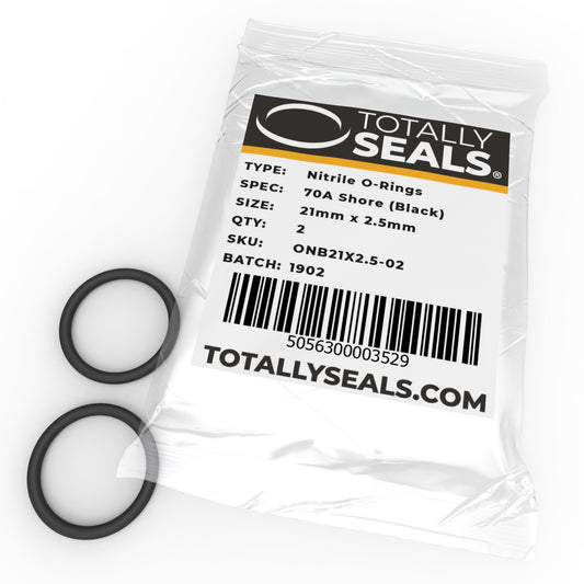 21mm x 2.5mm (26mm OD) Nitrile O-Rings - Totally Seals®