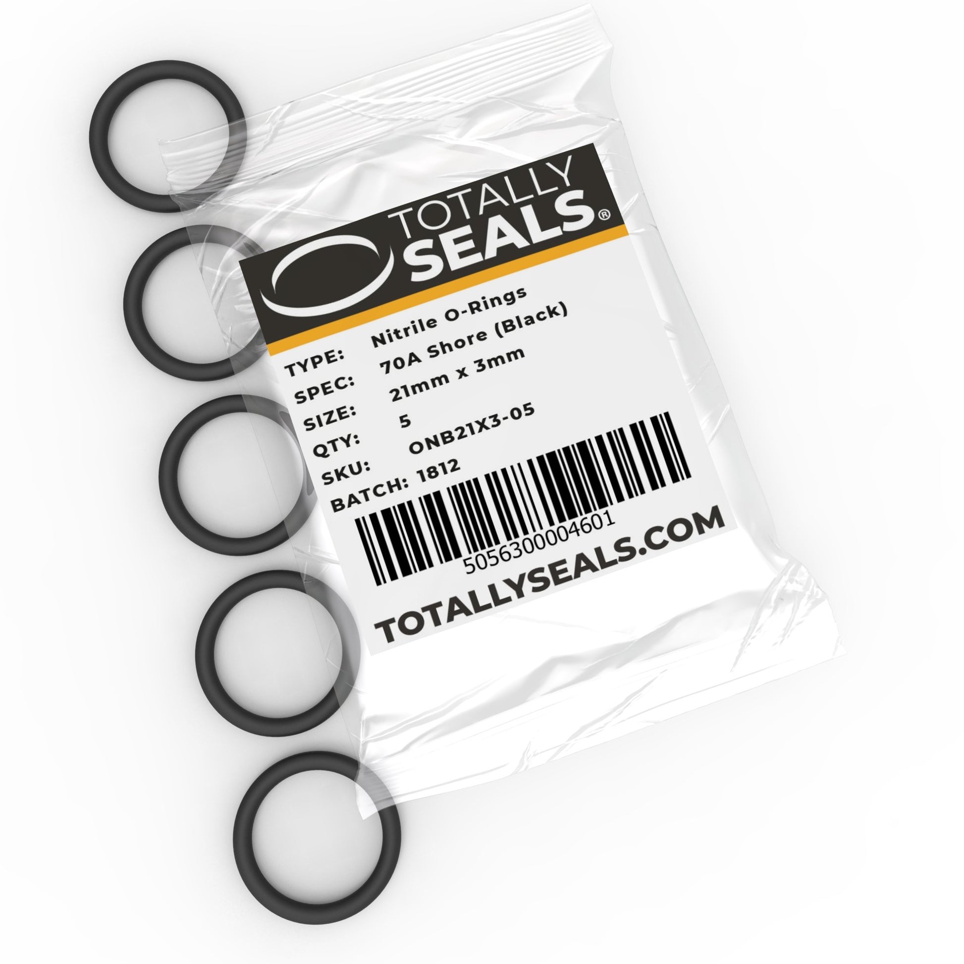 21mm x 3mm (27mm OD) Nitrile O-Rings - Totally Seals®
