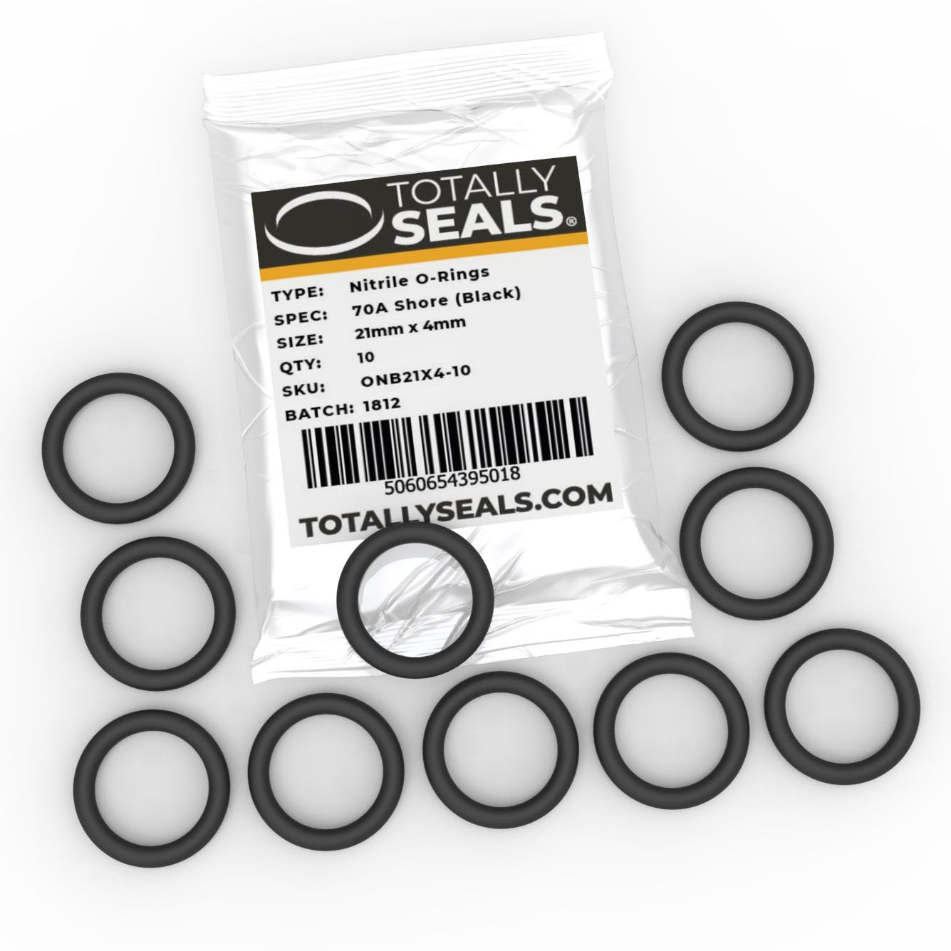 21mm x 4mm (29mm OD) Nitrile O-Rings - Totally Seals®