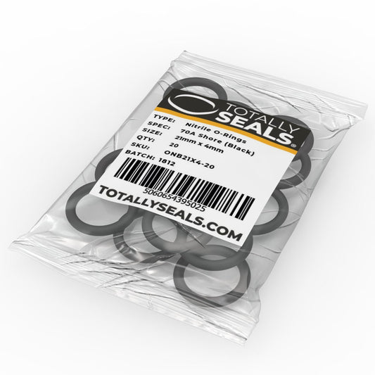 21mm x 4mm (29mm OD) Nitrile O-Rings - Totally Seals®