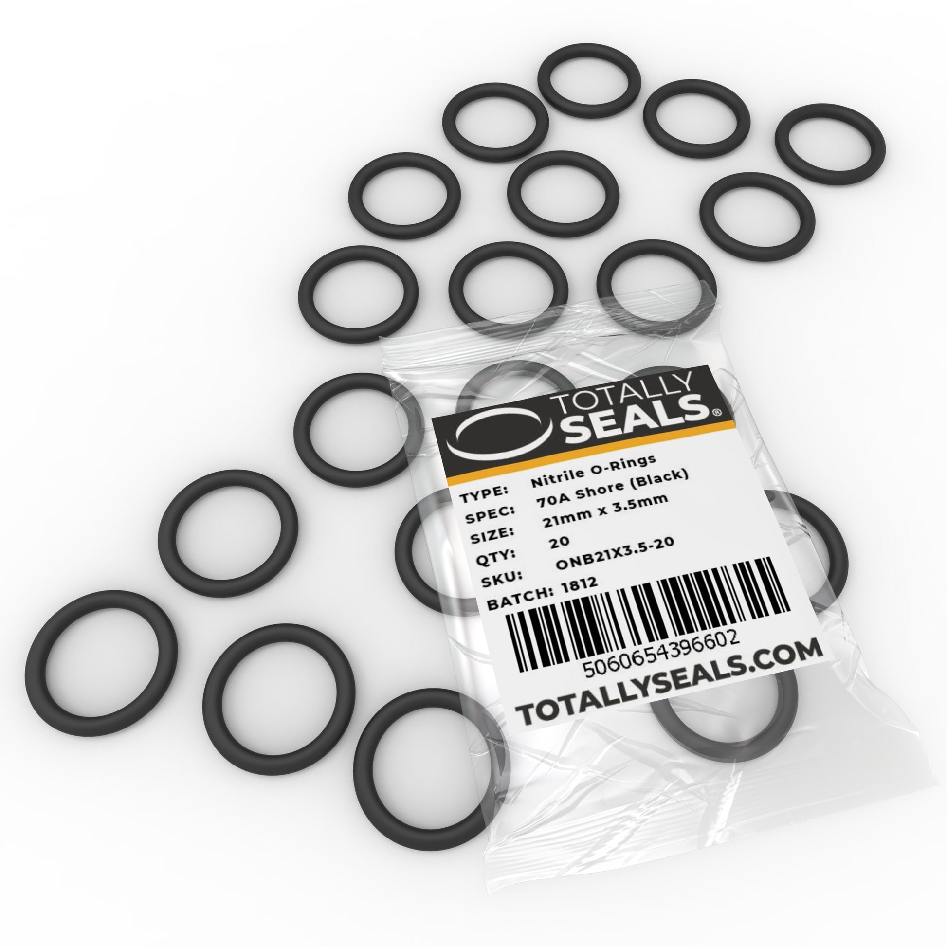 21mm x 3.5mm (28mm OD) Nitrile O-Rings - Totally Seals®